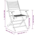 Chaises pliables de jardin 4 pcs bois massif d'acacia