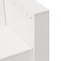 Canapé de jardin 2 places blanc 134x60x62 cm bois de pin massif