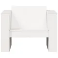 Canapé de jardin blanc 79x60x62 cm bois de pin massif