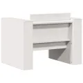 Canapé de jardin blanc 79x60x62 cm bois de pin massif
