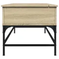 Table basse chêne sonoma 100x50x45cm bois d'ingénierie et métal
