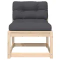 Canapé de jardin avec coussins bois de pin solide