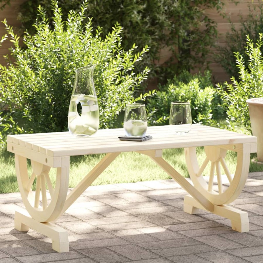 Table basse de jardin 90x50x40 cm bois de sapin massif