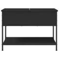 Table basse noir 70x50x50 cm bois d'ingénierie et métal
