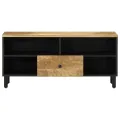 Meuble TV 100x33x46 cm bois massif de manguier