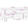 Meuble TV 100x33x46 cm bois massif de manguier