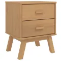 Table de chevet OLDEN marron bois de pin solide