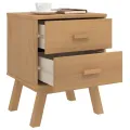 Table de chevet OLDEN marron bois de pin solide
