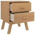 Table de chevet OLDEN marron bois de pin solide