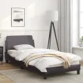 Cadre de lit avec tête de lit Gris 80x200 cm Similicuir