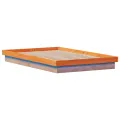 Cadre de lit à LED cire marron 120x190 cm bois de pin massif