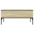 Table basse chêne sonoma 100x50x45cm bois d'ingénierie et métal
