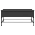 Table basse noir 100x50x45 cm bois d'ingénierie et métal