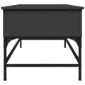 Table basse noir 100x50x45 cm bois d'ingénierie et métal