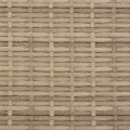 Canapé de jardin 2 places avec auvent et tabourets beige rotin