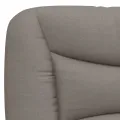 Cadre de lit avec lumières LED taupe 100x200 cm tissu