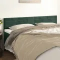 Têtes de lit 2 pcs Vert foncé 90x5x78/88 cm Velours