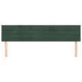 Têtes de lit 2 pcs Vert foncé 90x5x78/88 cm Velours