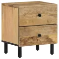 Tables de chevet 2 pcs 40x33x46 cm Bois de manguier solide