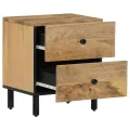 Tables de chevet 2 pcs 40x33x46 cm Bois de manguier solide