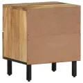 Tables de chevet 2 pcs 40x33x46 cm Bois de manguier solide