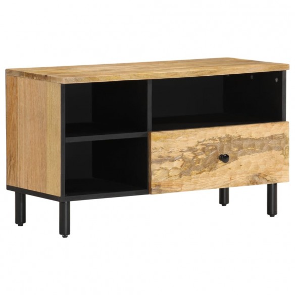 Meuble TV 80x33x46 cm bois massif de manguier