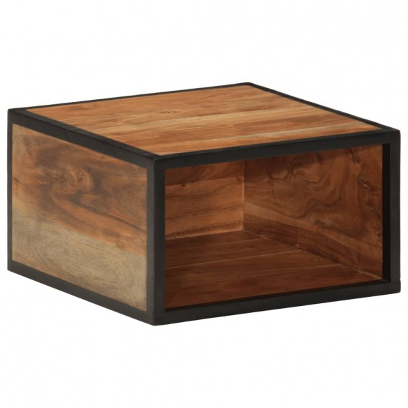 Table de chevet murale 35x35x20 cm bois massif d'acacia