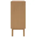 Armoire à tiroirs OLDEN blanc et marron bois de pin solide