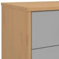 Armoire à tiroirs OLDEN gris et marron bois de pin solide