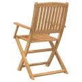 Chaises pliables de jardin 2 pcs bois massif d'acacia