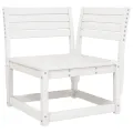 Canapé d'angle de jardin et coussins blanc bois de pin massif