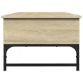 Table basse chêne sonoma 100x50x35cm bois d'ingénierie et métal