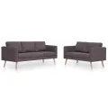 Ensemble de canapé 2 pcs Tissu Taupe