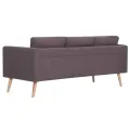 Ensemble de canapé 2 pcs Tissu Taupe