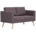 Ensemble de canapé 2 pcs Tissu Taupe