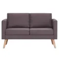 Ensemble de canapé 2 pcs Tissu Taupe