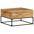 Table basse 68x68x41 cm Bois de manguier brut