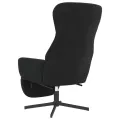 Chaise de relaxation avec repose-pied Noir Velours