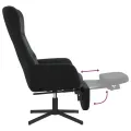 Chaise de relaxation avec repose-pied Noir Velours