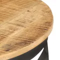 Table basse Ø68x43 cm Bois de manguier brut