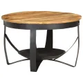 Table basse Ø68x43 cm Bois de manguier brut