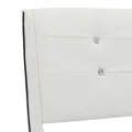Lit avec matelas à mémoire de forme Blanc Similicuir 90x200 cm