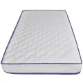 Lit avec matelas à mémoire de forme Blanc Similicuir 90x200 cm