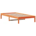 Lit de jour cire marron 90x200 cm bois de pin massif