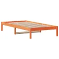 Lit de jour cire marron 90x200 cm bois de pin massif