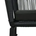 Chaises de jardin 2 pcs Noir Rotin PE