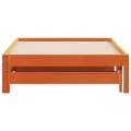 Lit de jour avec lit gigogne cire marron 90x190 cm pin massif