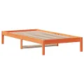 Lit de jour cire marron 80x200 cm bois de pin massif