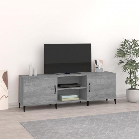 Meuble TV sonoma gris 150x30x50 cm bois d'ingénierie