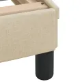 Cadre de lit avec tête de lit Crème 100x200 cm Tissu